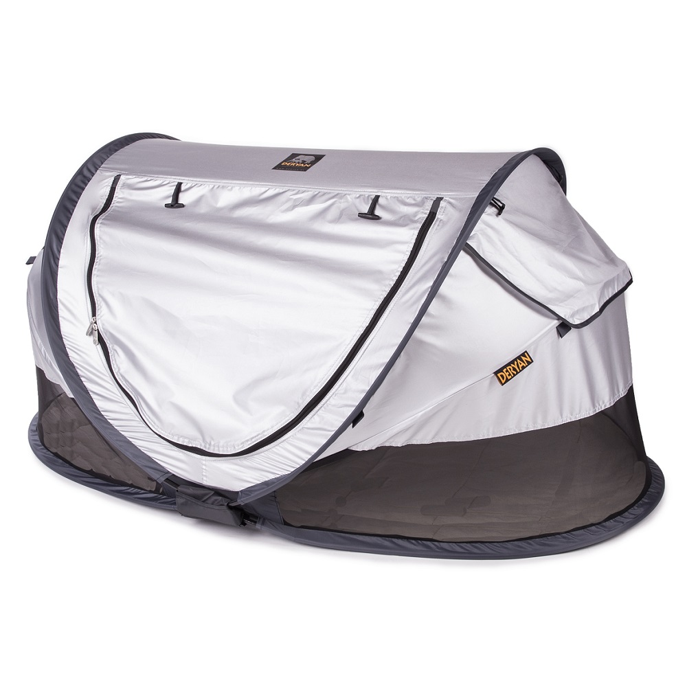 Children's travel cot Deryan Toddler Luxe Silver