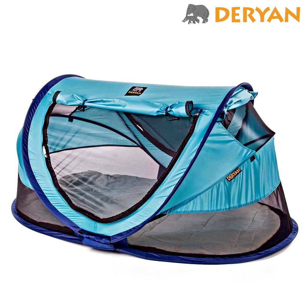 Travel Cot Deryan Toddler Luxe Ocean Blue