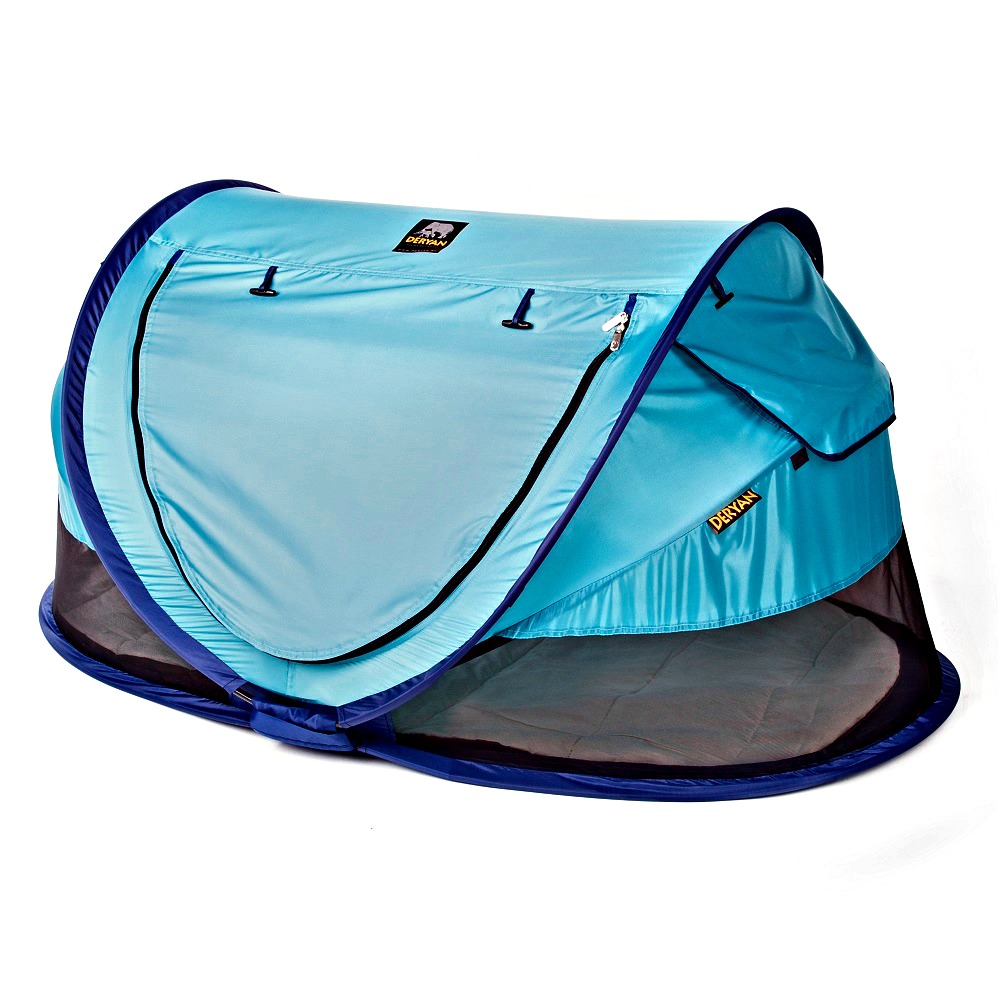 Children's travel cot Deryan Toddler Luxe Ocean Blue