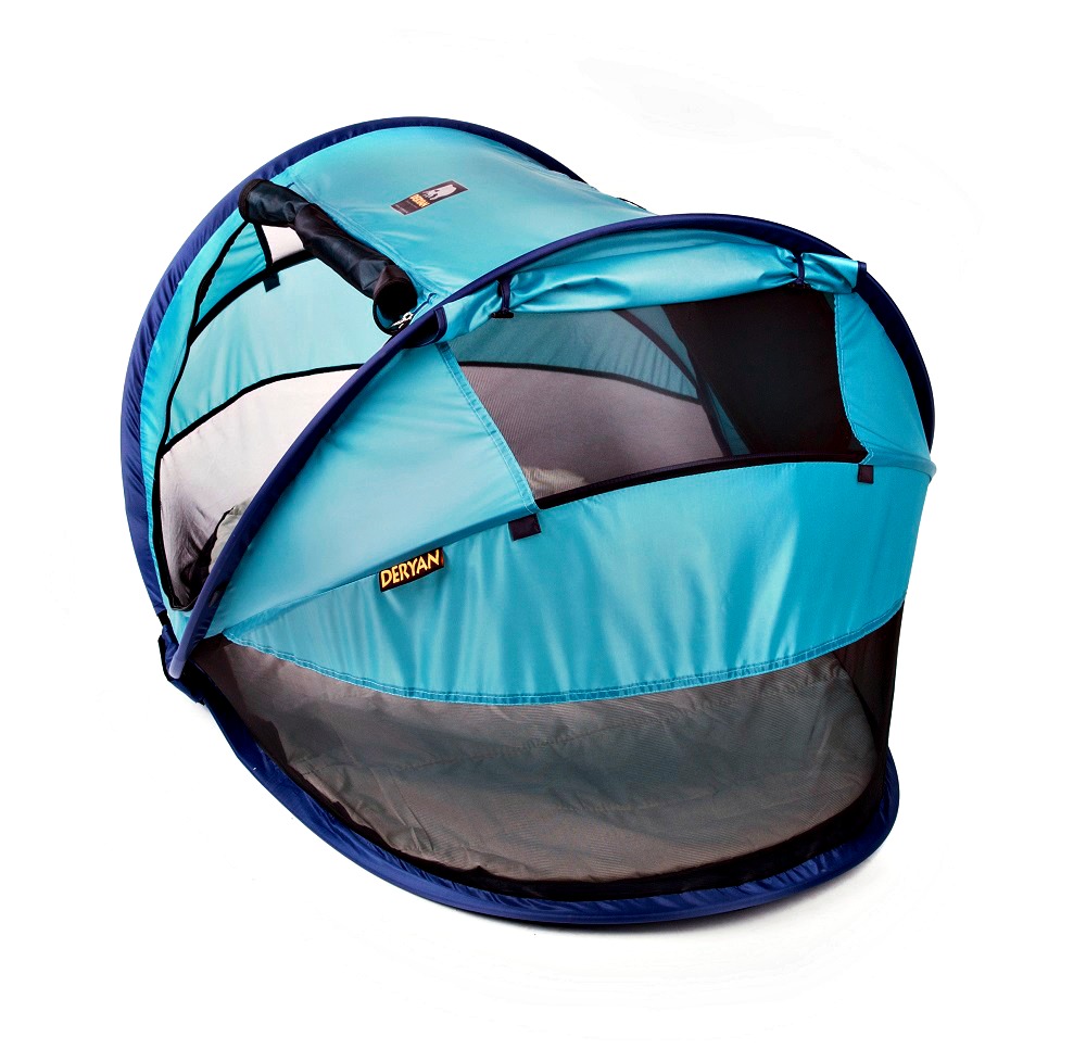 Children's travel cot Deryan Toddler Luxe Ocean Blue