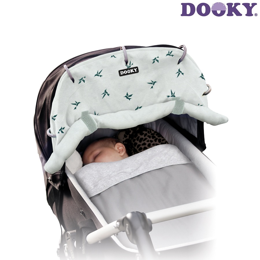 Pram sun shade Dooky Design Universal Cover Grey Swallows