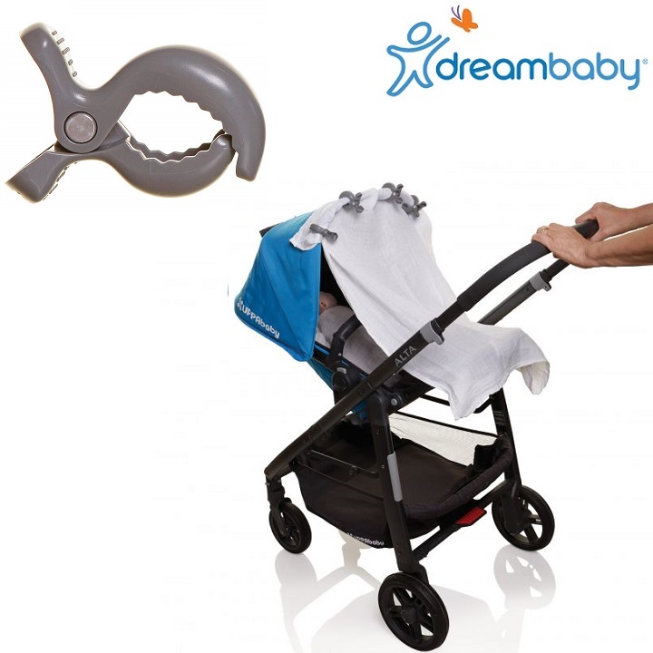 Stroller clips Dreambaby Strollerbuddy grey