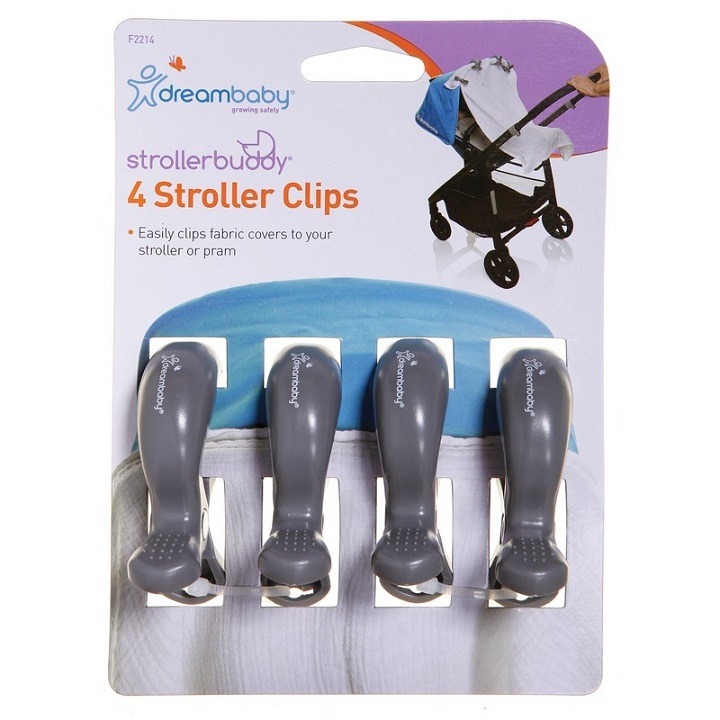 Stroller clips Dreambaby Strollerbuddy grey