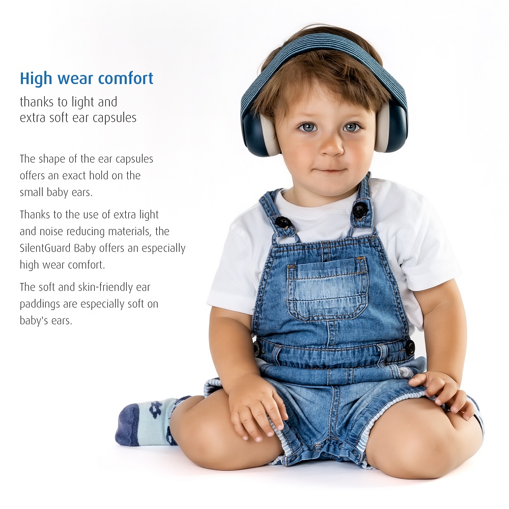 Children's noise cancelling eamuffs Reer SilentGuard Baby Blue