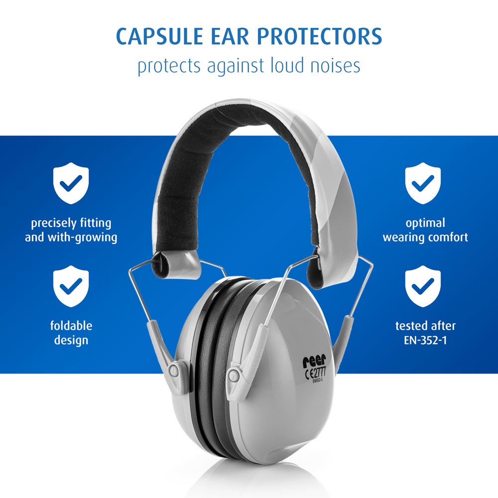 Children's Ear Defenders - Reer SilentGuard Grey