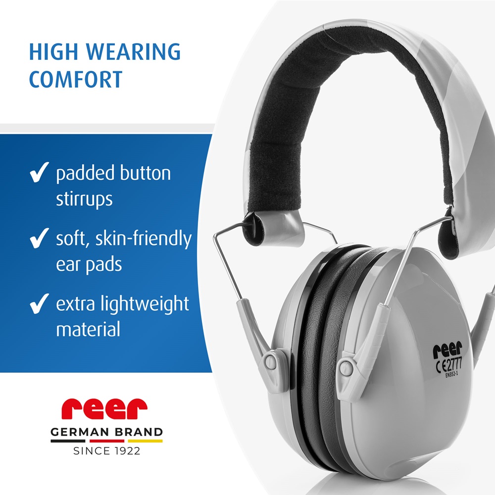 Children's Ear Defenders - Reer SilentGuard Grey