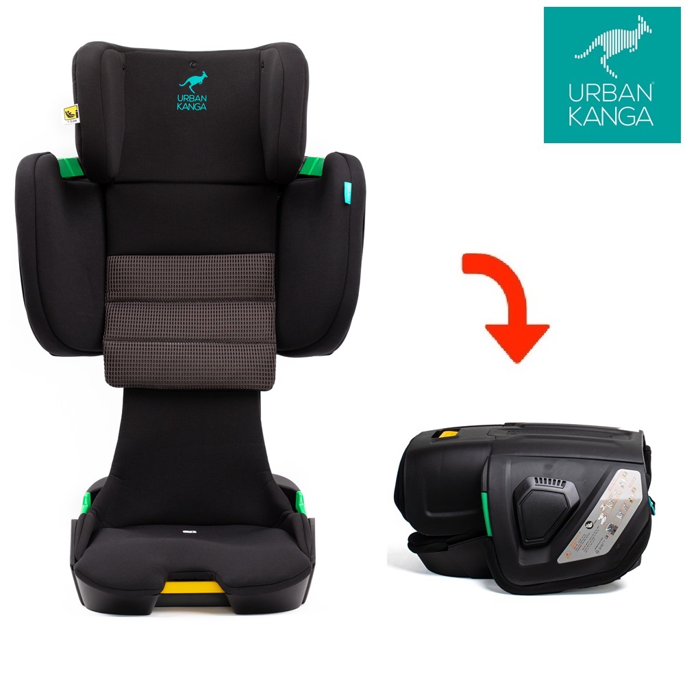 Foldable Car Seat - Urban Kanga Wallaroo Black