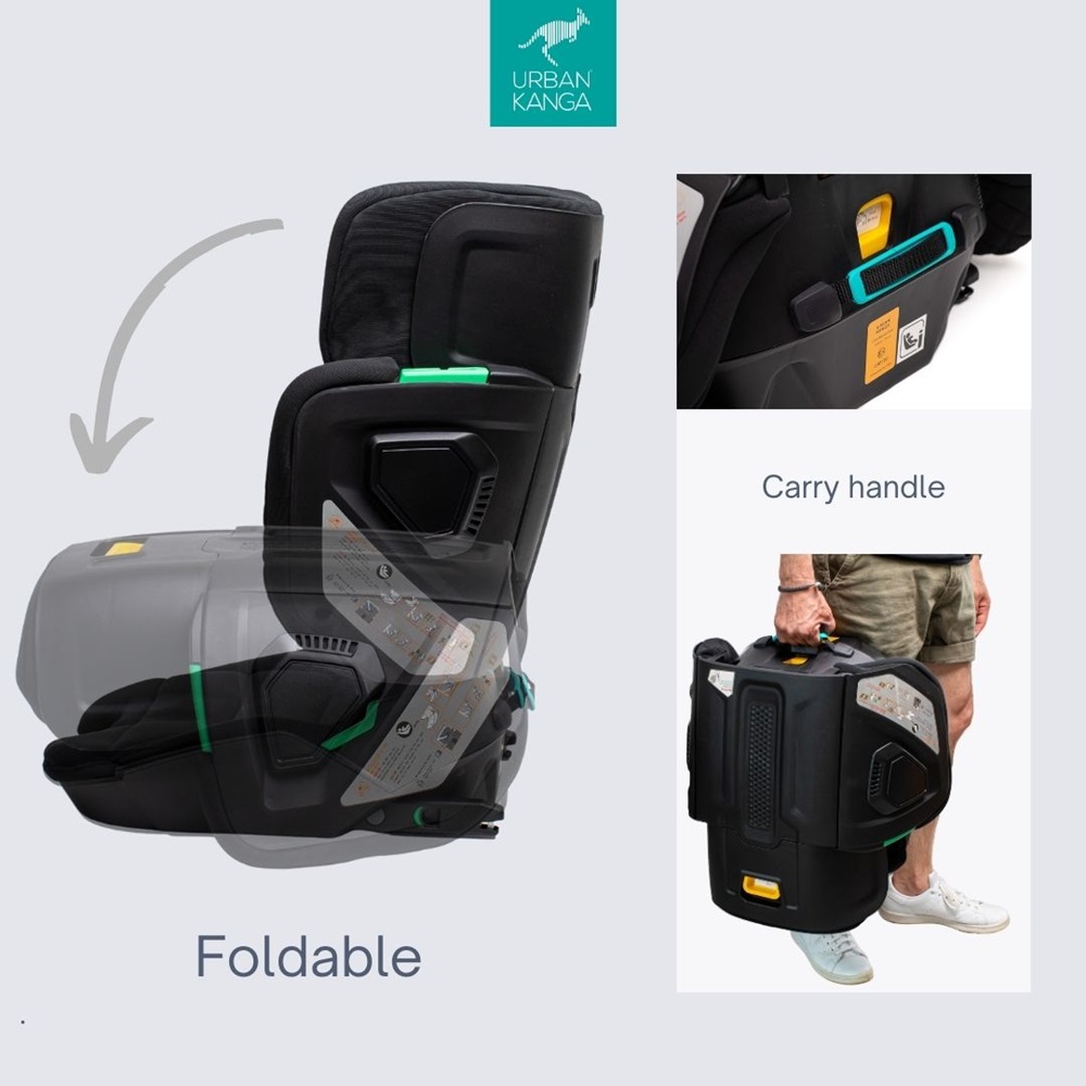 Foldable Car Seat - Urban Kanga Wallaroo Black