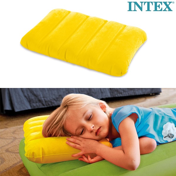 Inflatable travel pillow Intex Yellow