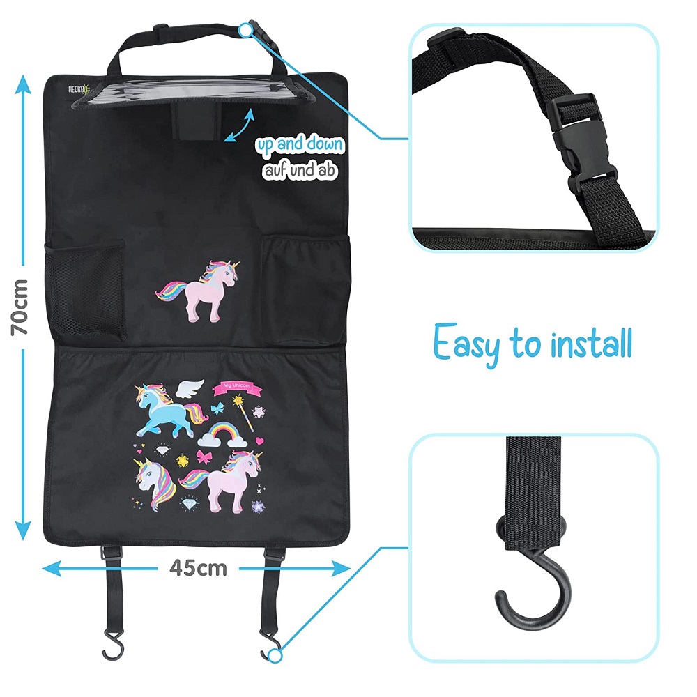 Car backseat organizer with tablet holder Heckbo Unicorn