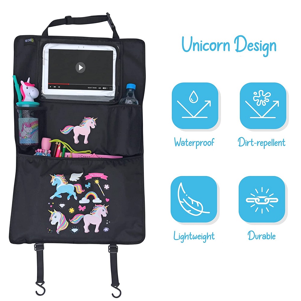 Car backseat organizer with tablet holder Heckbo Unicorn