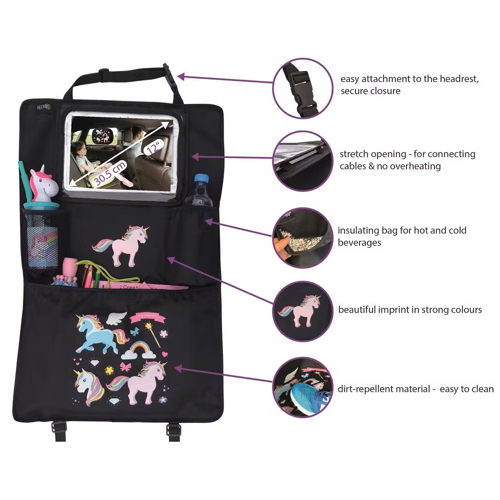 Car backseat organizer with tablet holder Heckbo Unicorn