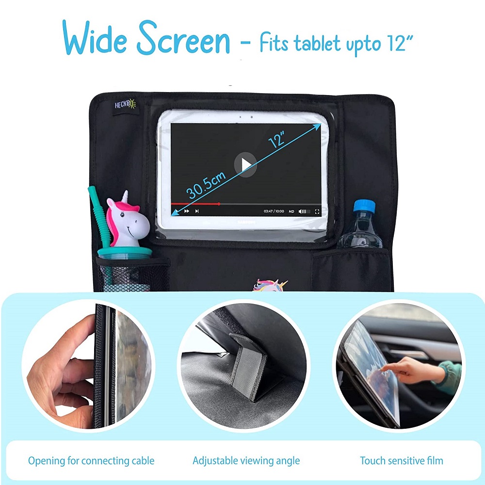 Car backseat organizer with tablet holder Heckbo Unicorn