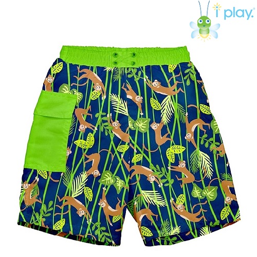 Diaper swim shorts for children Green Monkey