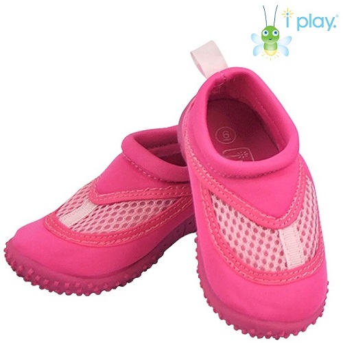 Kids' beach and pool shoes Iplay Hot Pink