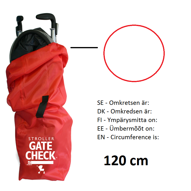 Pram transport bag JL Childress Gate Check Stroller Red