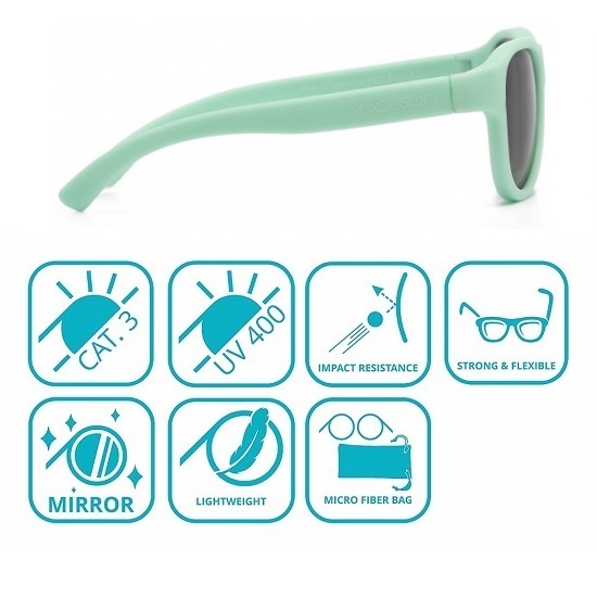 Sunglasses for kids Koolsun Air Greyed Jade