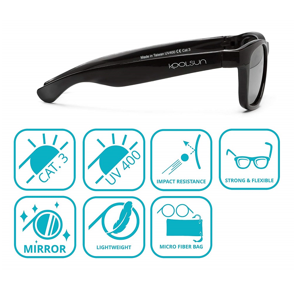 Sunglasses for Kids - Koolsun Wave Black Onyx