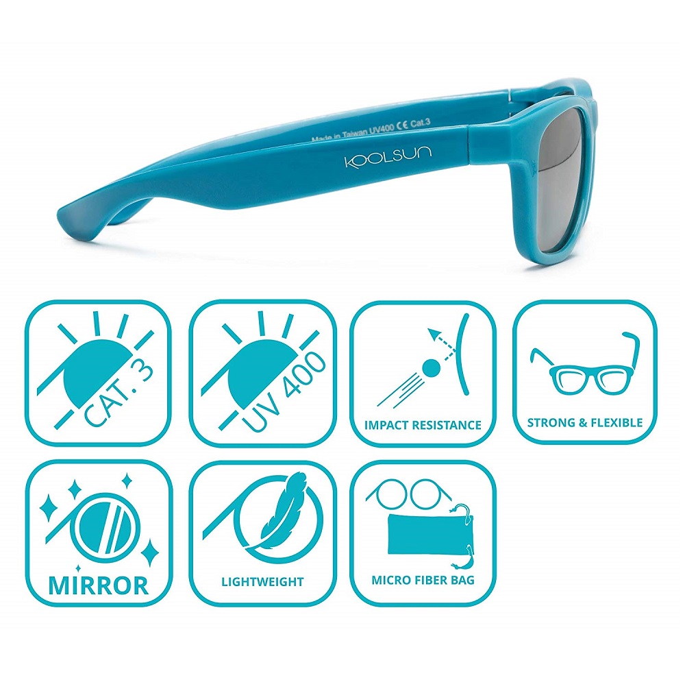 Sunglasses for Kids - Koolsun Wave Cendre Blue