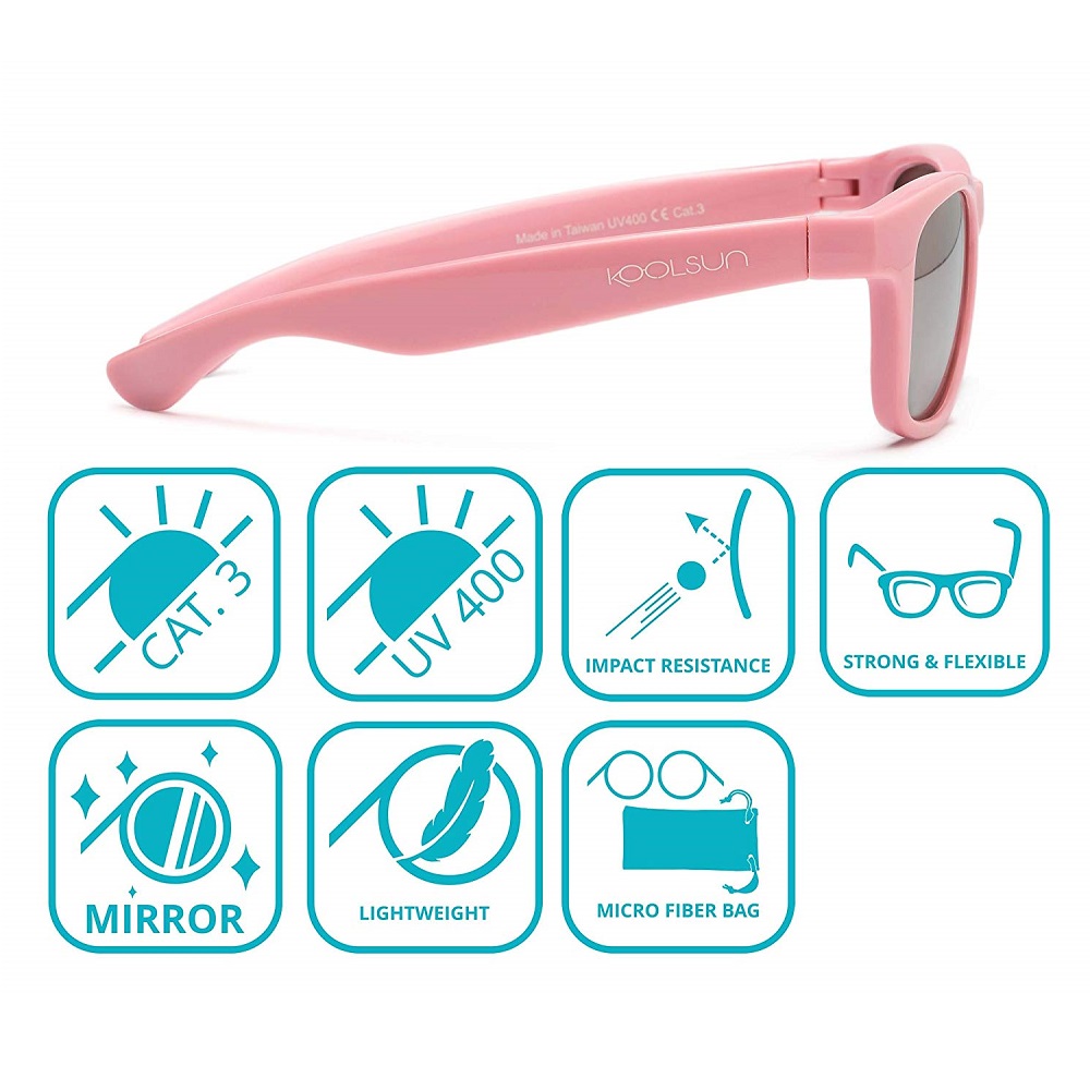 Sunglasses for Kids - Koolsun Wave Pink Sachet