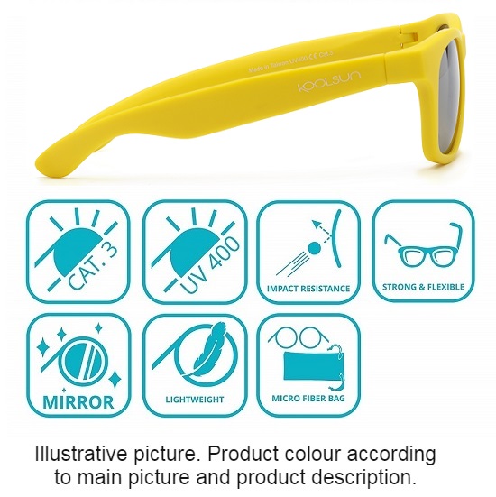 Kids' sunglasses Koolsun Wave Empire Yellow