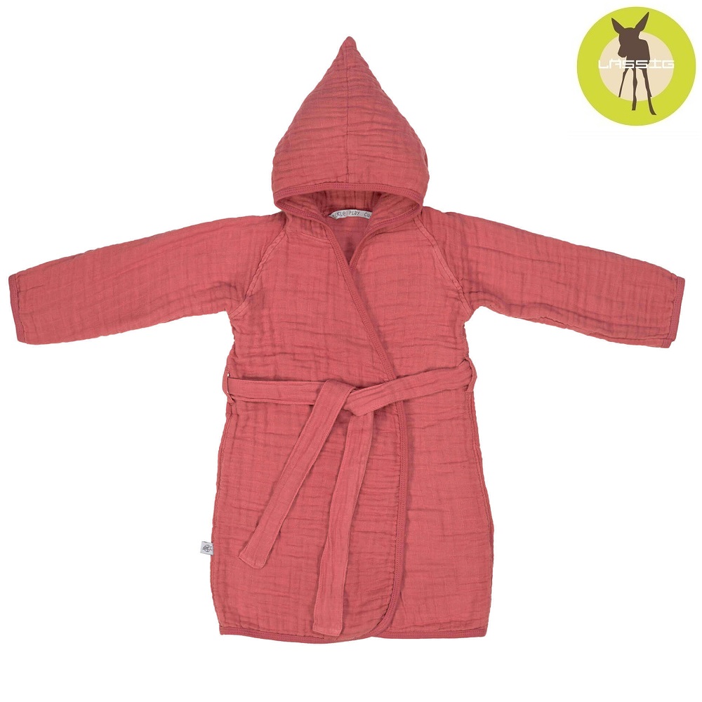 Children's bathrobe Lässig Muslin Rosewood