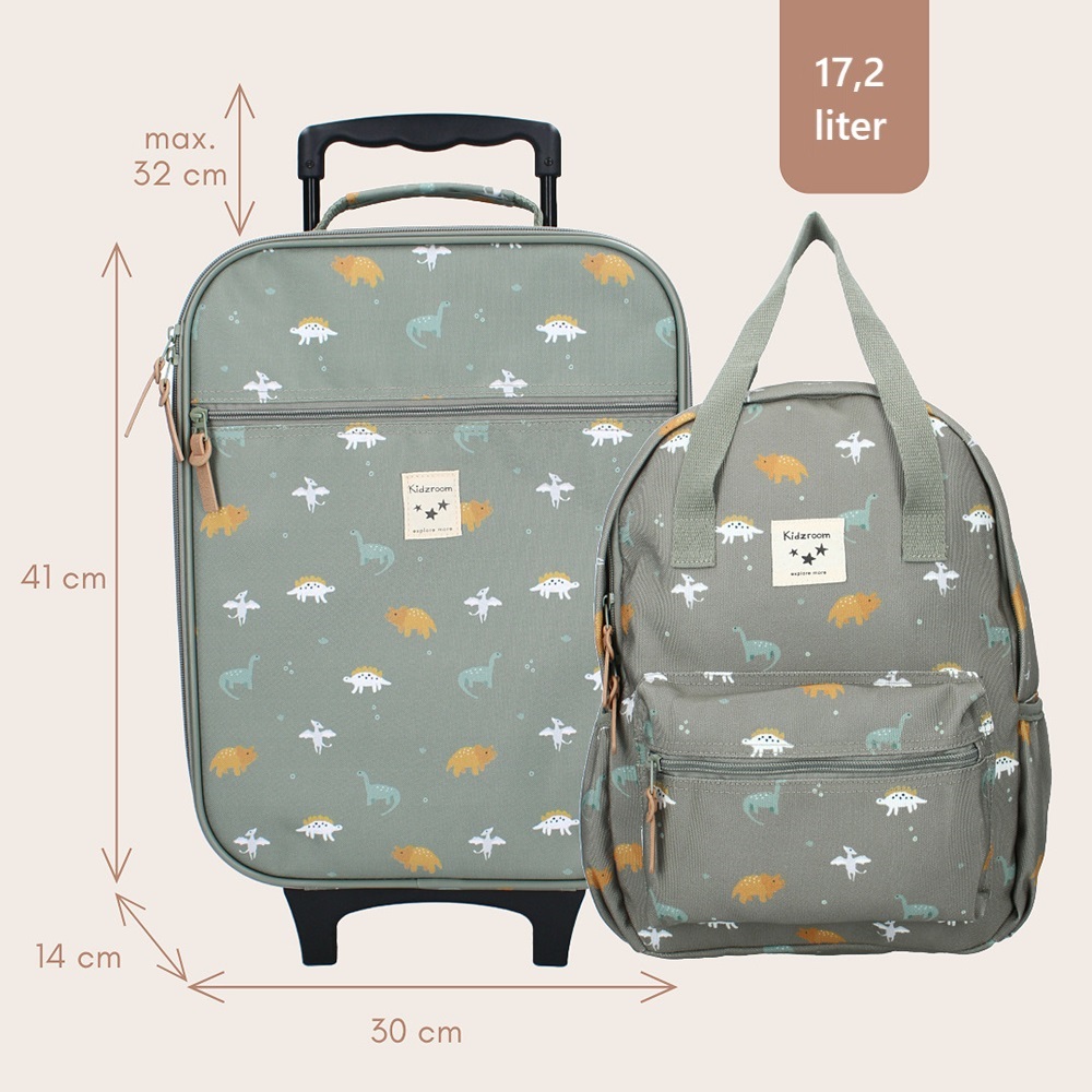 Small suitcase for kids Kidzroom Dinos