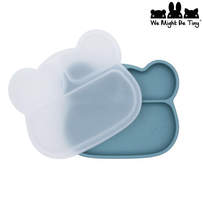 Lid to kids silicone suction plate We Might Be Tiny Bear