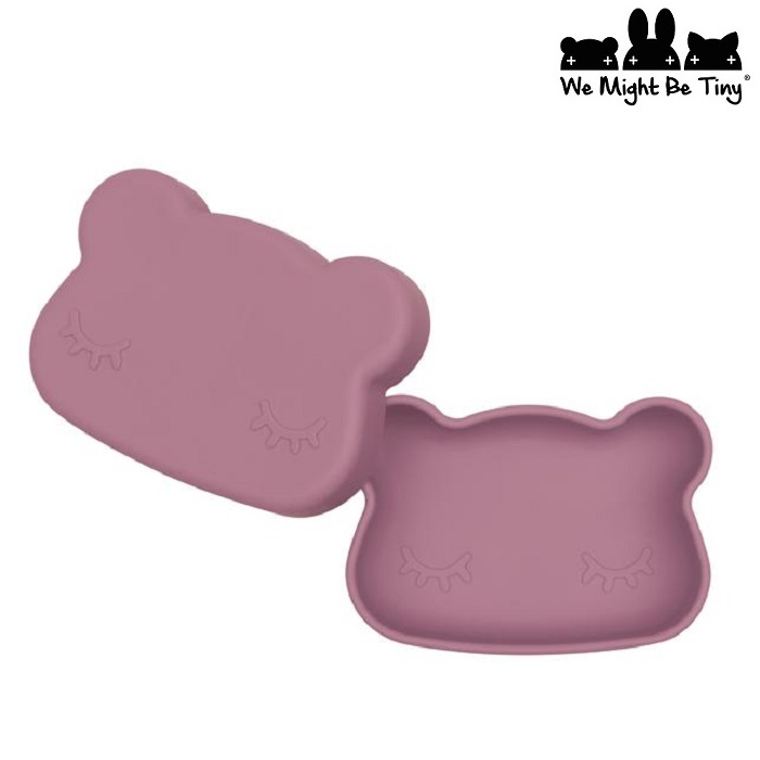 Kids silicone plate  We Might Be Tiny Snackie Dusty Rose