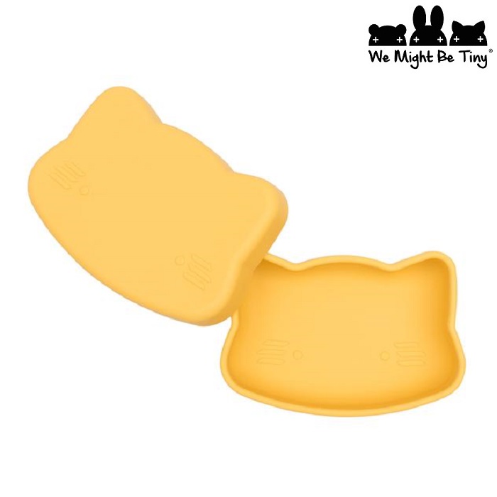 Kids silicone plate  We Might Be Tiny Snackie Yellow