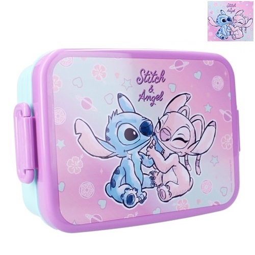 Lunch box for kids Let's Eat Stich and Angel