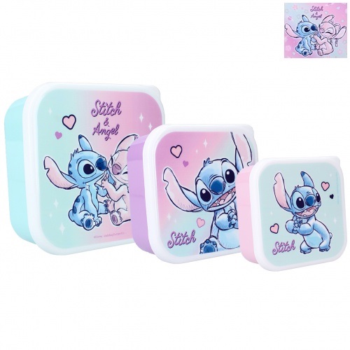 Snack boxes for Kids Let's Eat Stich and Angel