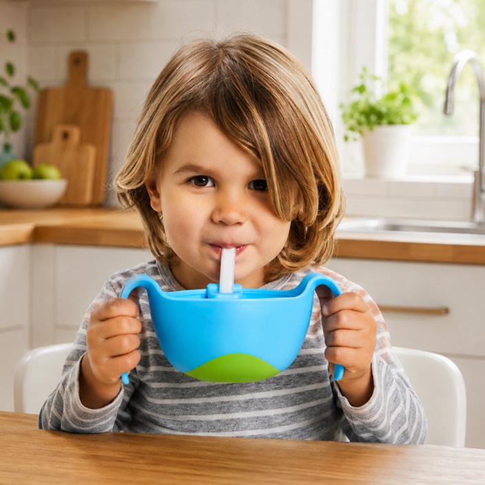 Kids Bowl and Straw XL - B.box Ocean Breeze