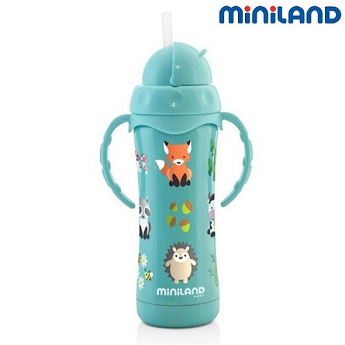 MINILAND DeLuxe Thermos & Thermo Pack Silver - Children's Thermos