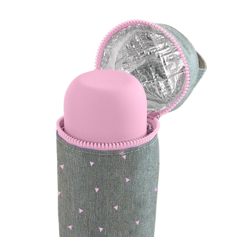 Thermobag for baby bottles Miniland Thermibag Pink Elephant