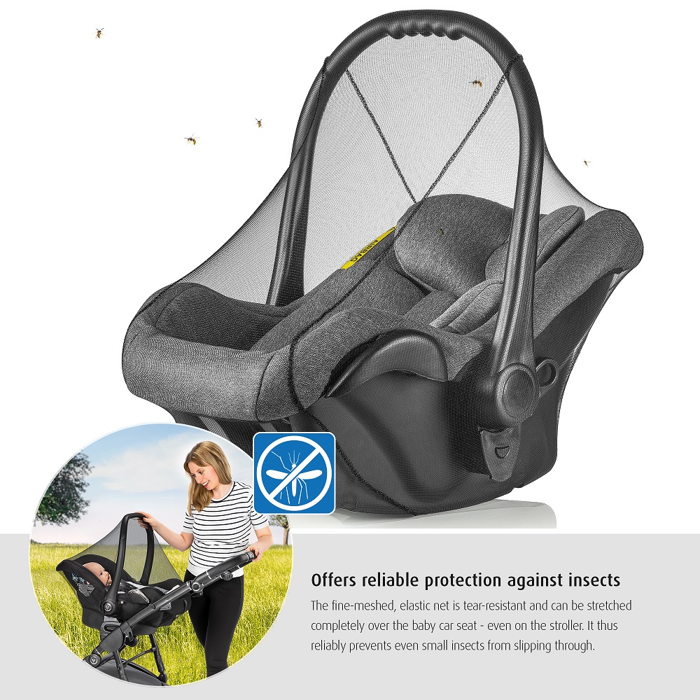 Insect net for baby car seat Reer black