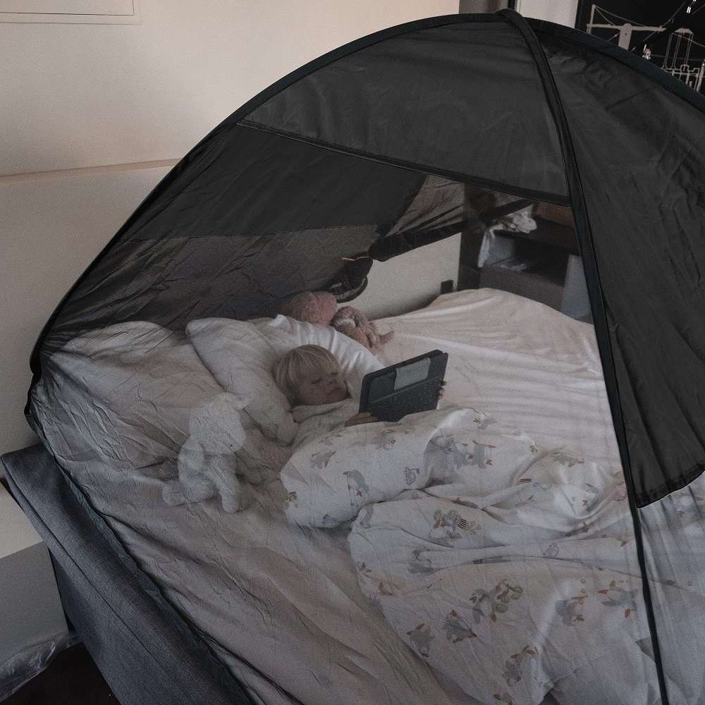 Insect and mosquito net for beds Deryan Bedtent Grey