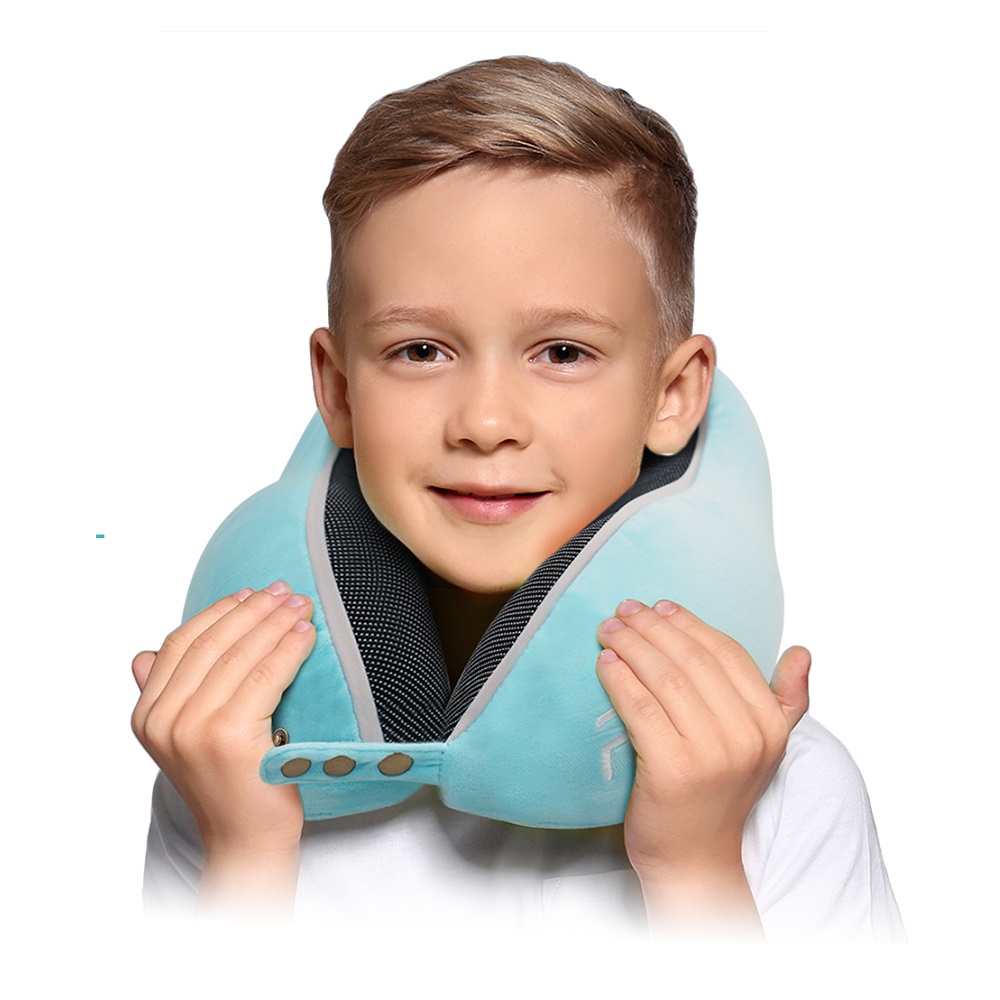 Travel neck pillow for children Flowzoom Comfy Kids Blue