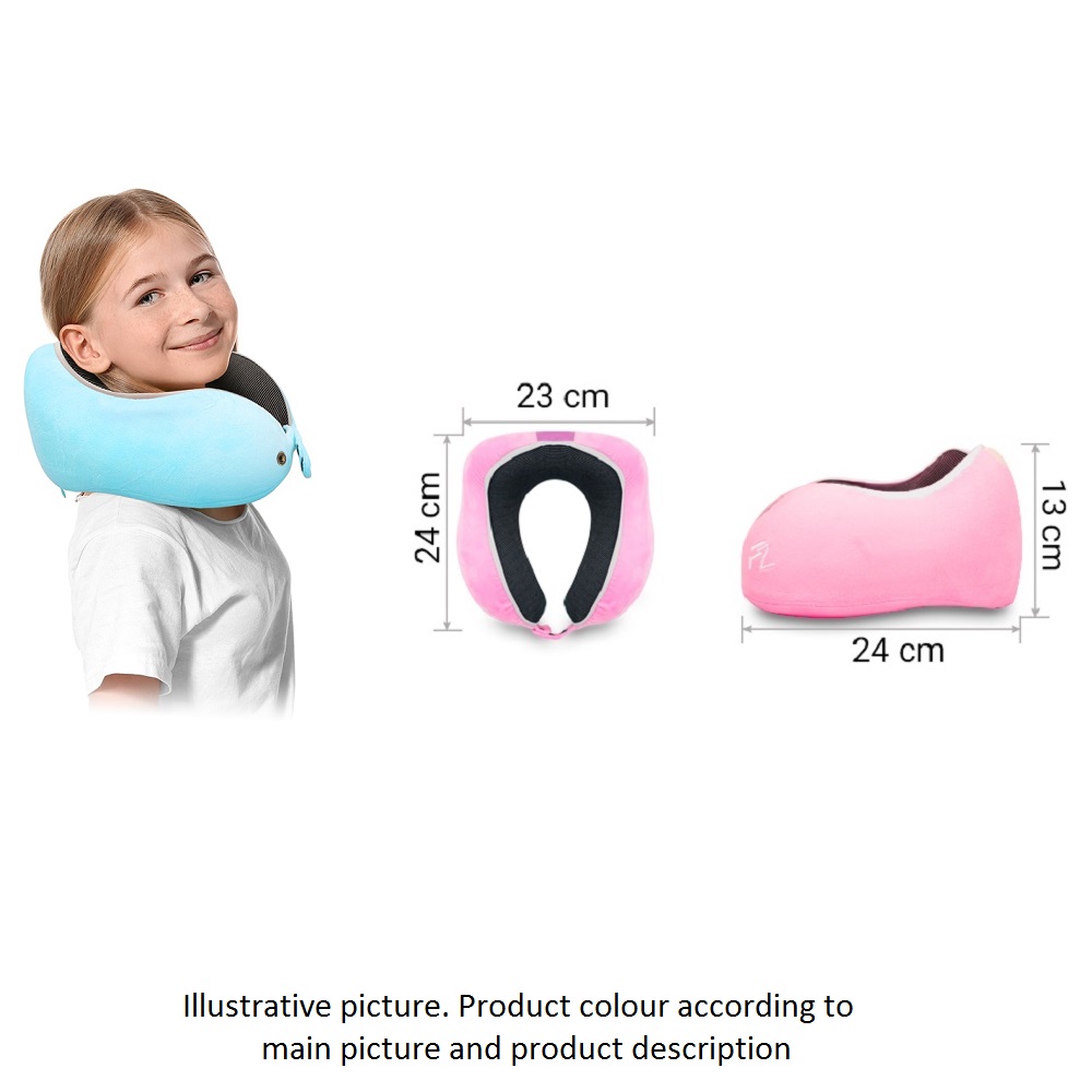 Travel neck pillow for children Flowzoom Comfy Kids Blue