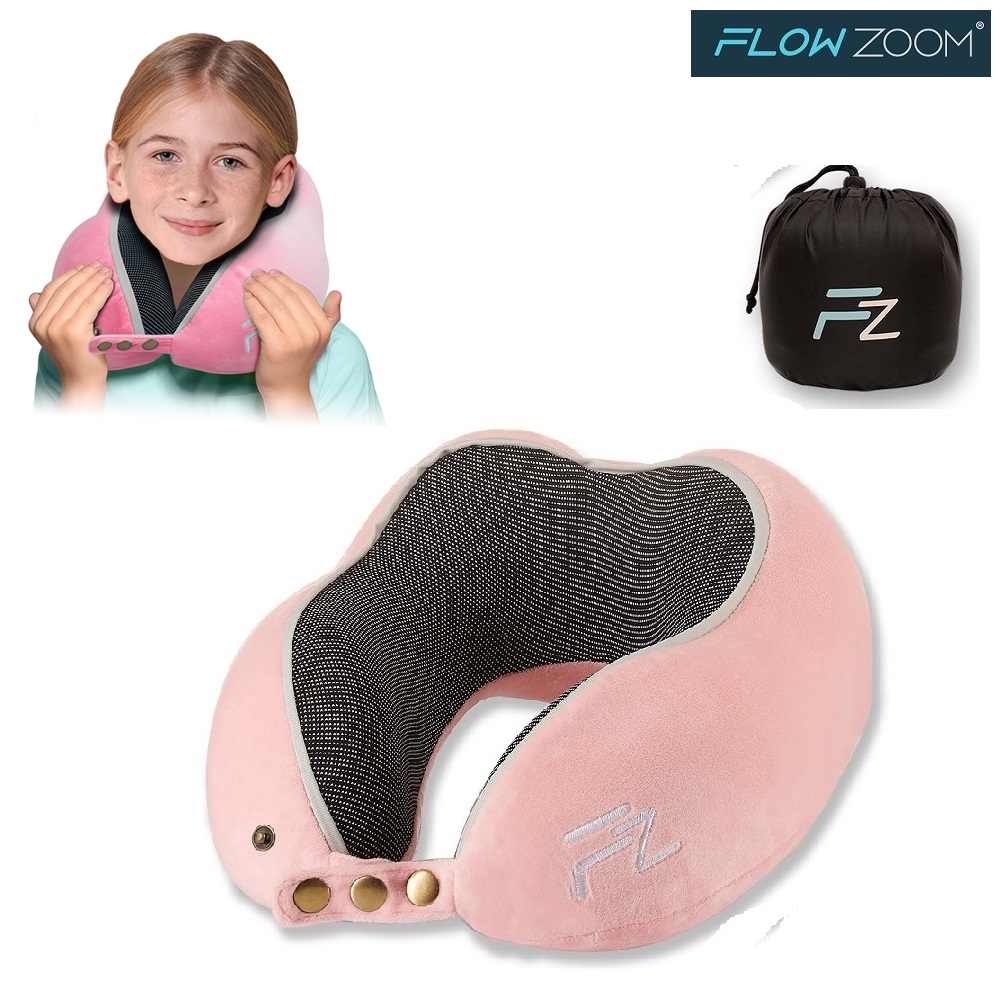 Travel Pillow For Kids Adult Cute Neck Pillow For Traveling Memory Foam Airplane Pillow Sleep Mask Animal Flight Pillow Head Rest Neck Support For