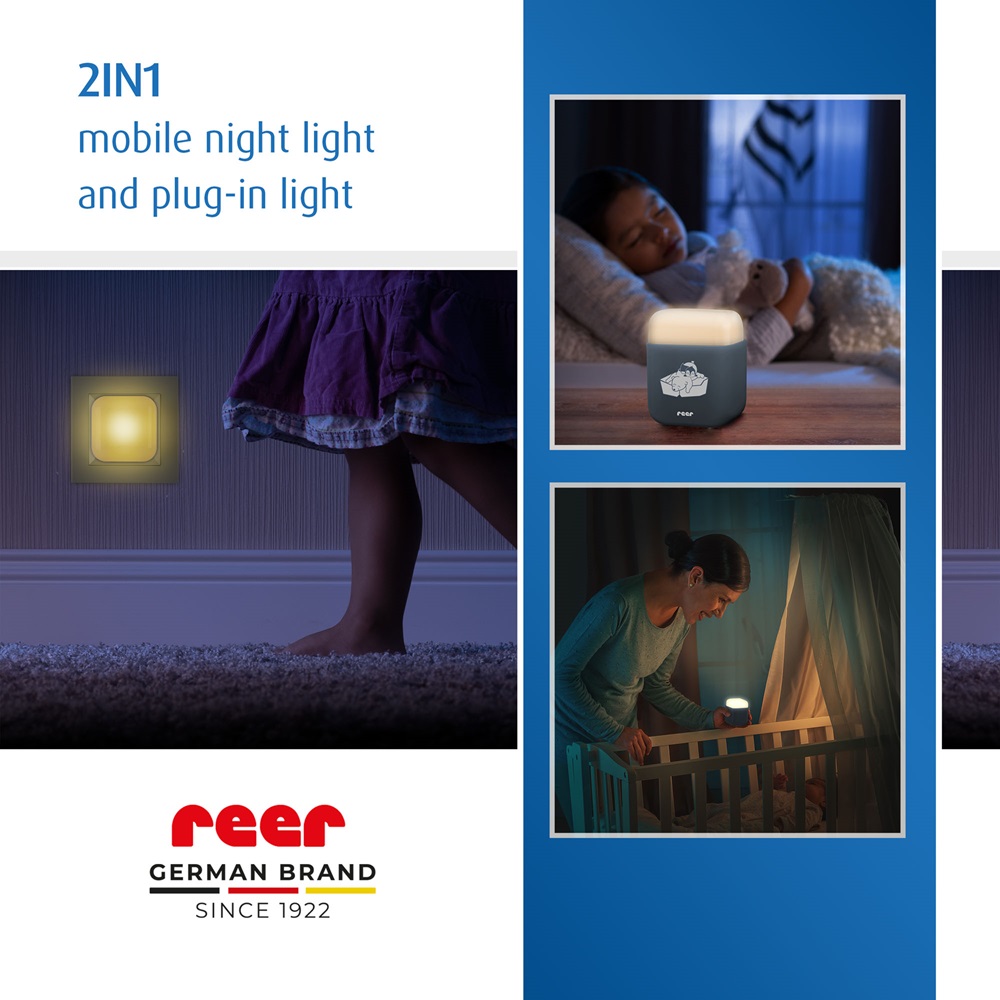 Night Light for Children - Reer Blue Cube
