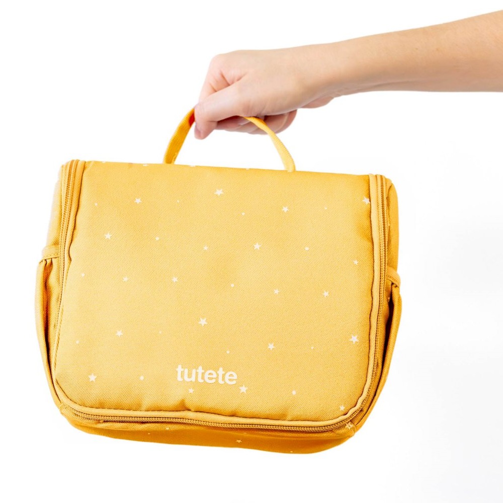 Children's Toiletry Bag - Tutete Stars Mustard