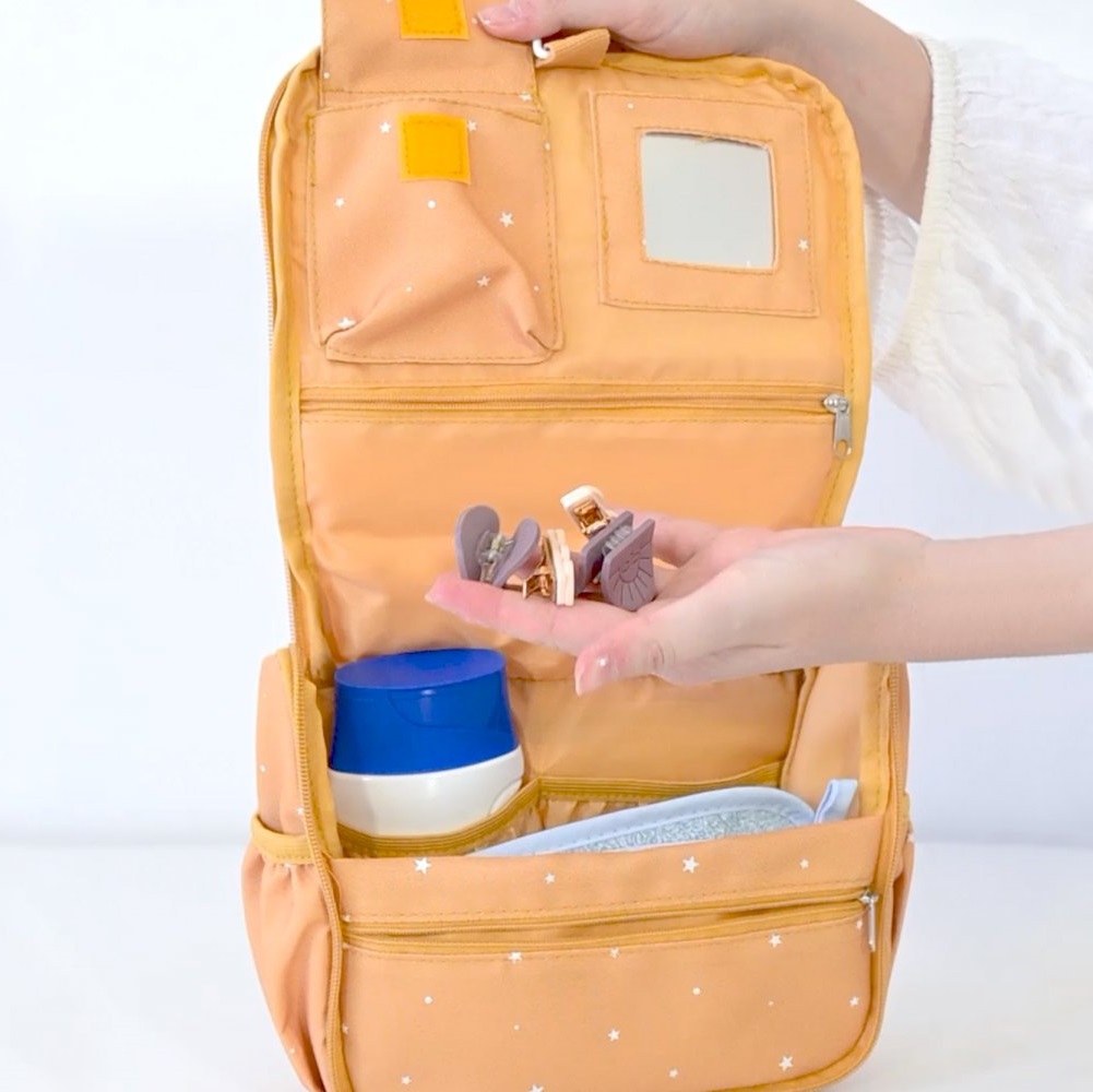 Children's Toiletry Bag - Tutete Stars Mustard