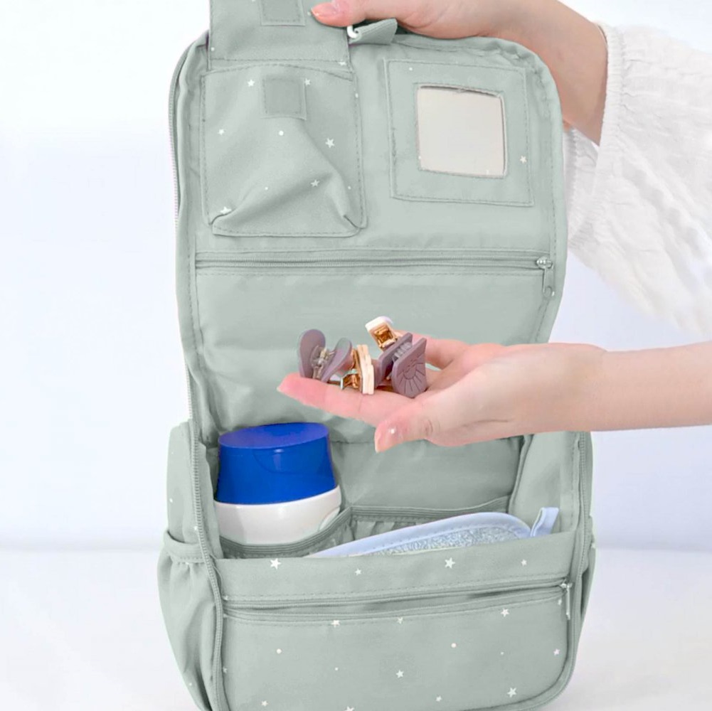 Children's Toiletry Bag - Tutete Stars Sage