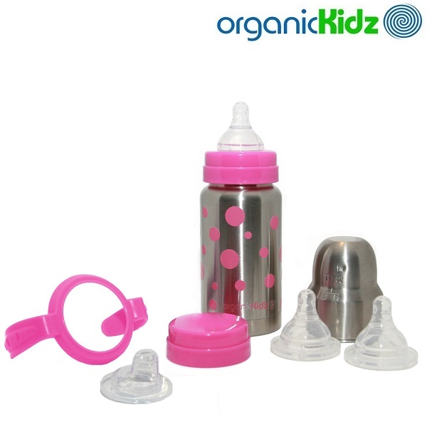 OrganicKidz Baby Grow Up Pink Dots