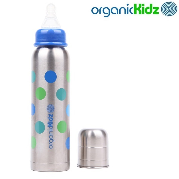 Thermal baby bottle OrganicKidz Dots