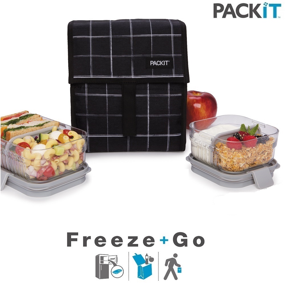 Freezable cooler bag PackIt Lunch Bag Grid