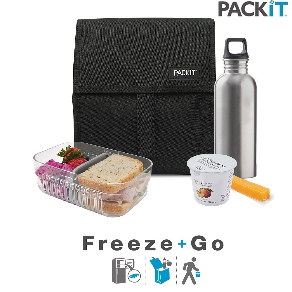 Freezable cooler bag PackIt Lunch Bag Black