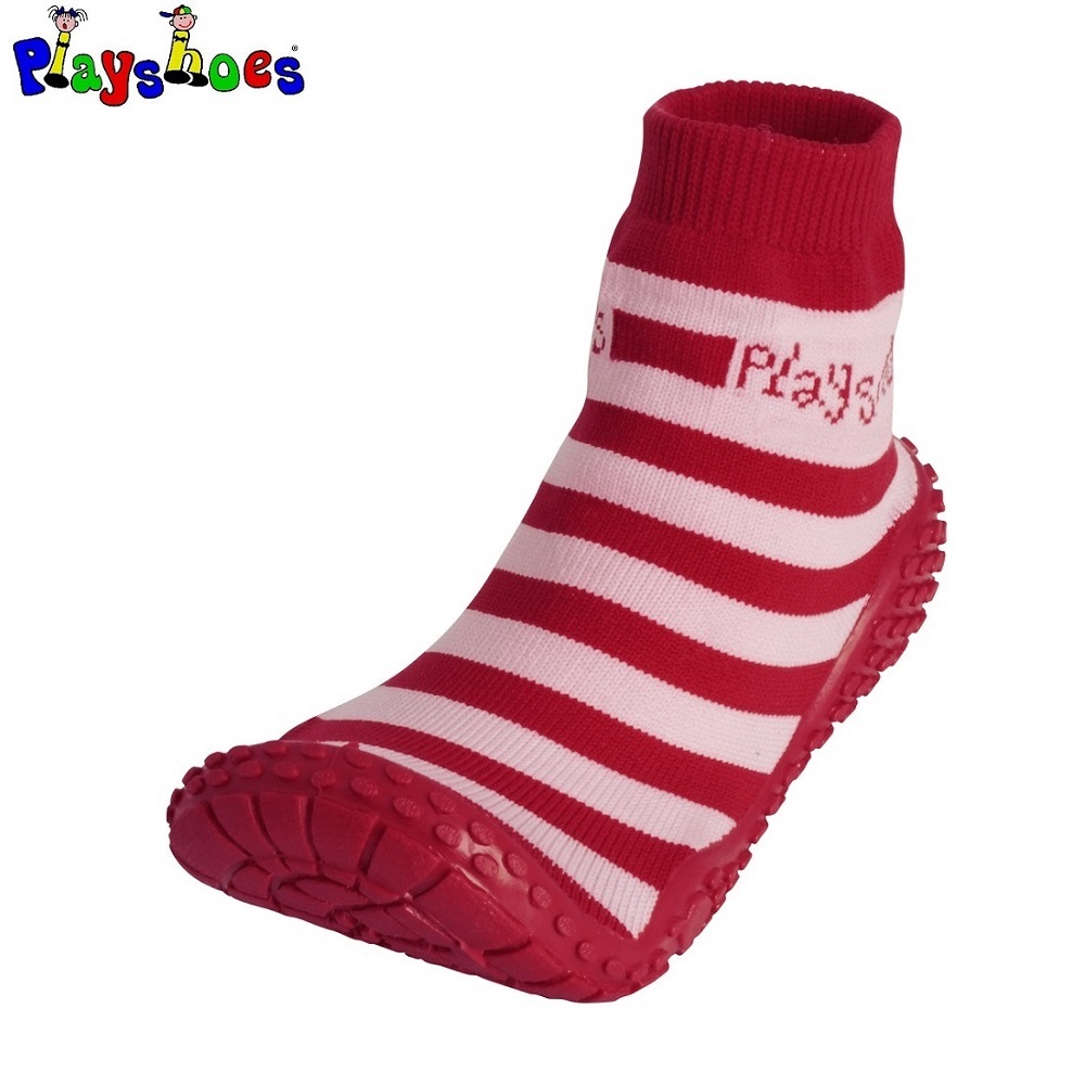Beach socks for children Playshoes Aquasocks Red Stripes