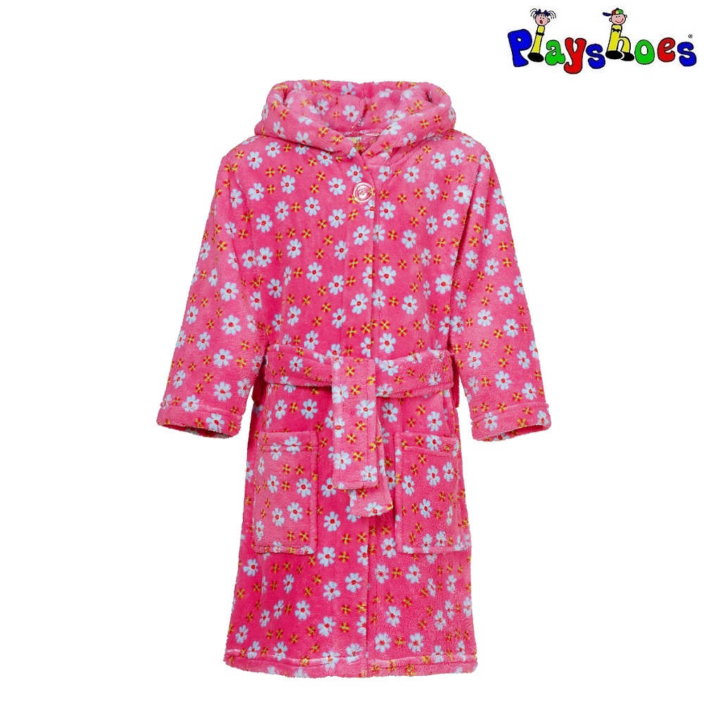 Children's bathrobe Playshoes Flowers